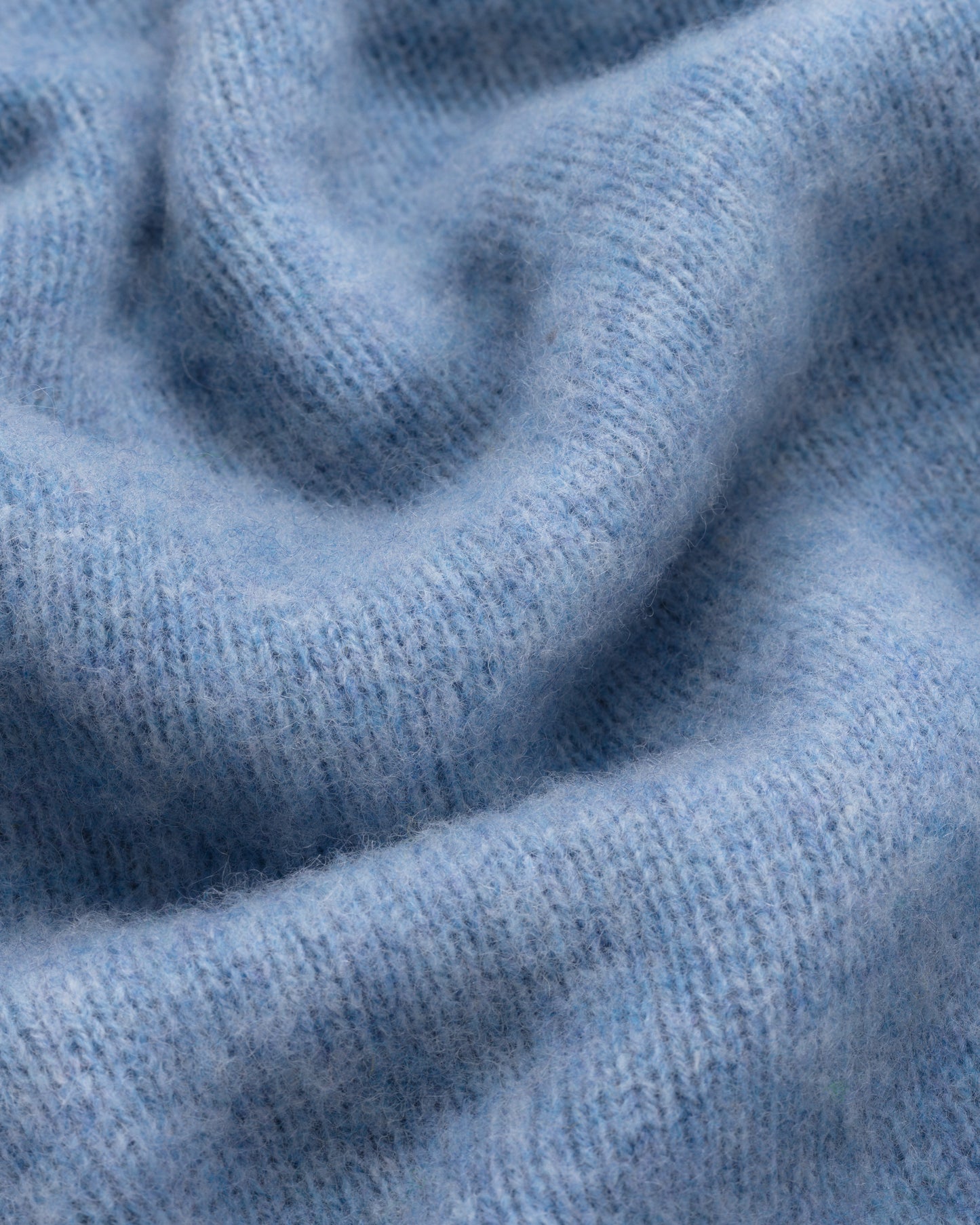 Fishtail shaggy shetland genser - Lys blå