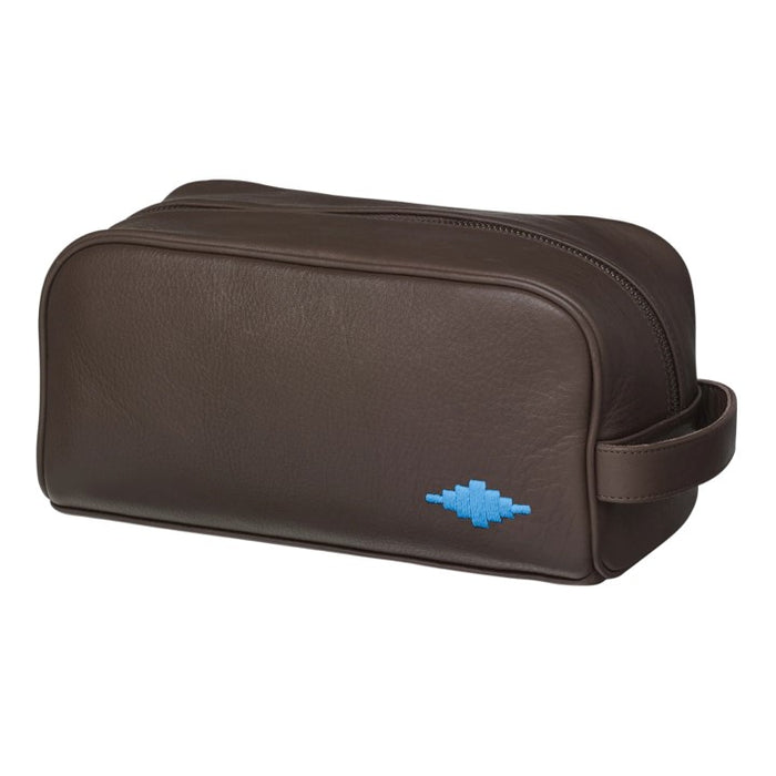 Pampeano Hombre toalettmappe - Brun skinn